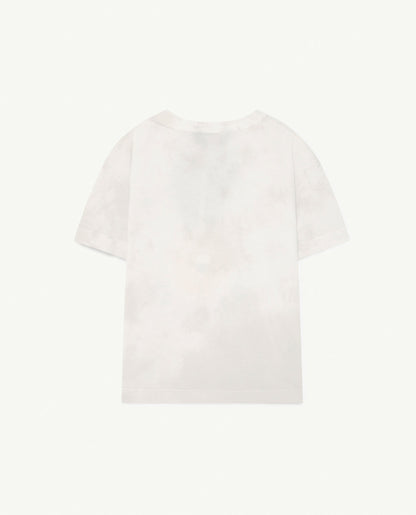 Boys & Girls White Dog Print Cotton T-Shirt