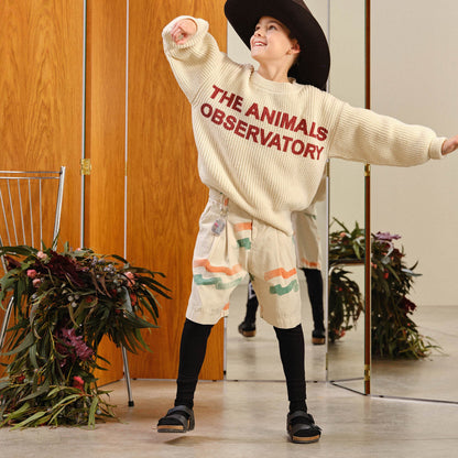 Boys & Girls White Logo Sweater