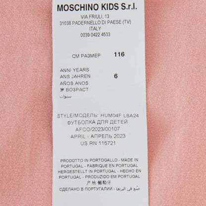 女童粉色印花棉T恤