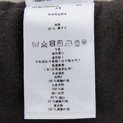 男童灰色格子羊毛外套