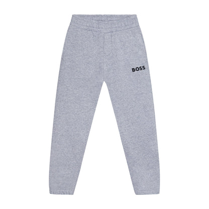 男童灰色Logo棉长裤