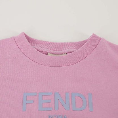 女童粉色Logo棉卫衣