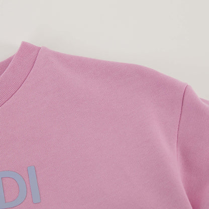 女童粉色Logo棉卫衣