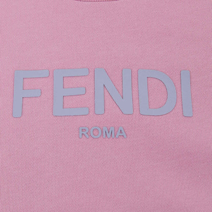 女童粉色Logo棉卫衣