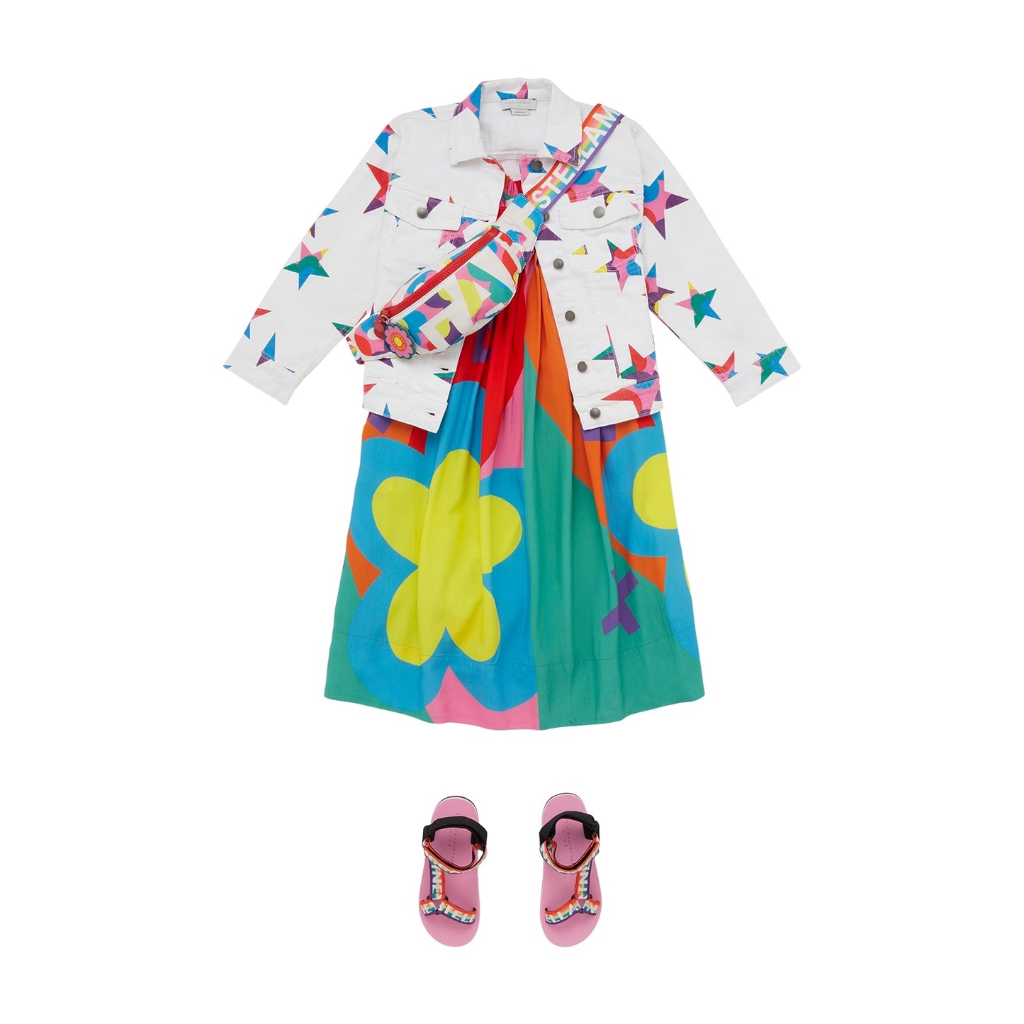 女童白色星星夹克