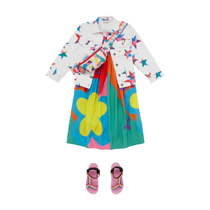 女童白色星星夹克