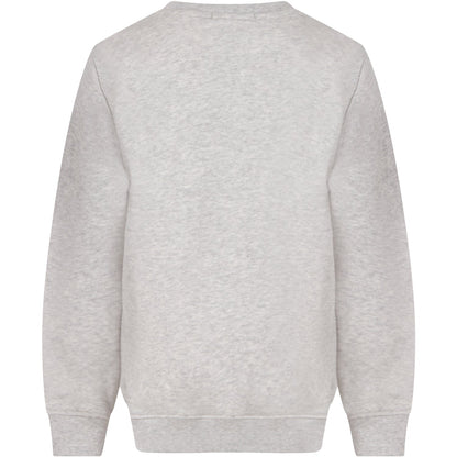 Boys & Girls Light Melange Grey Cotton Sweatshirt