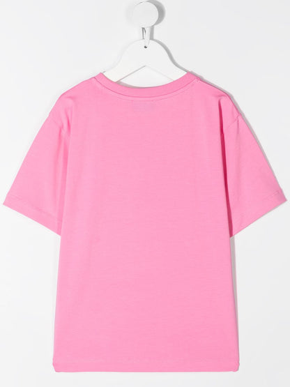 Boys & Girls Pink Cotton T-Shirt