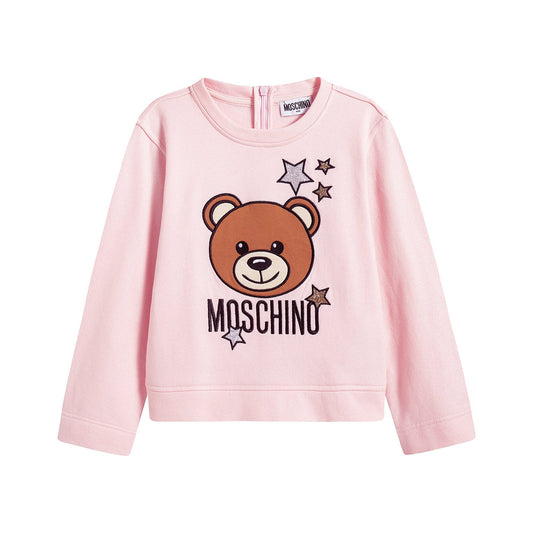 女童粉色Logo棉卫衣