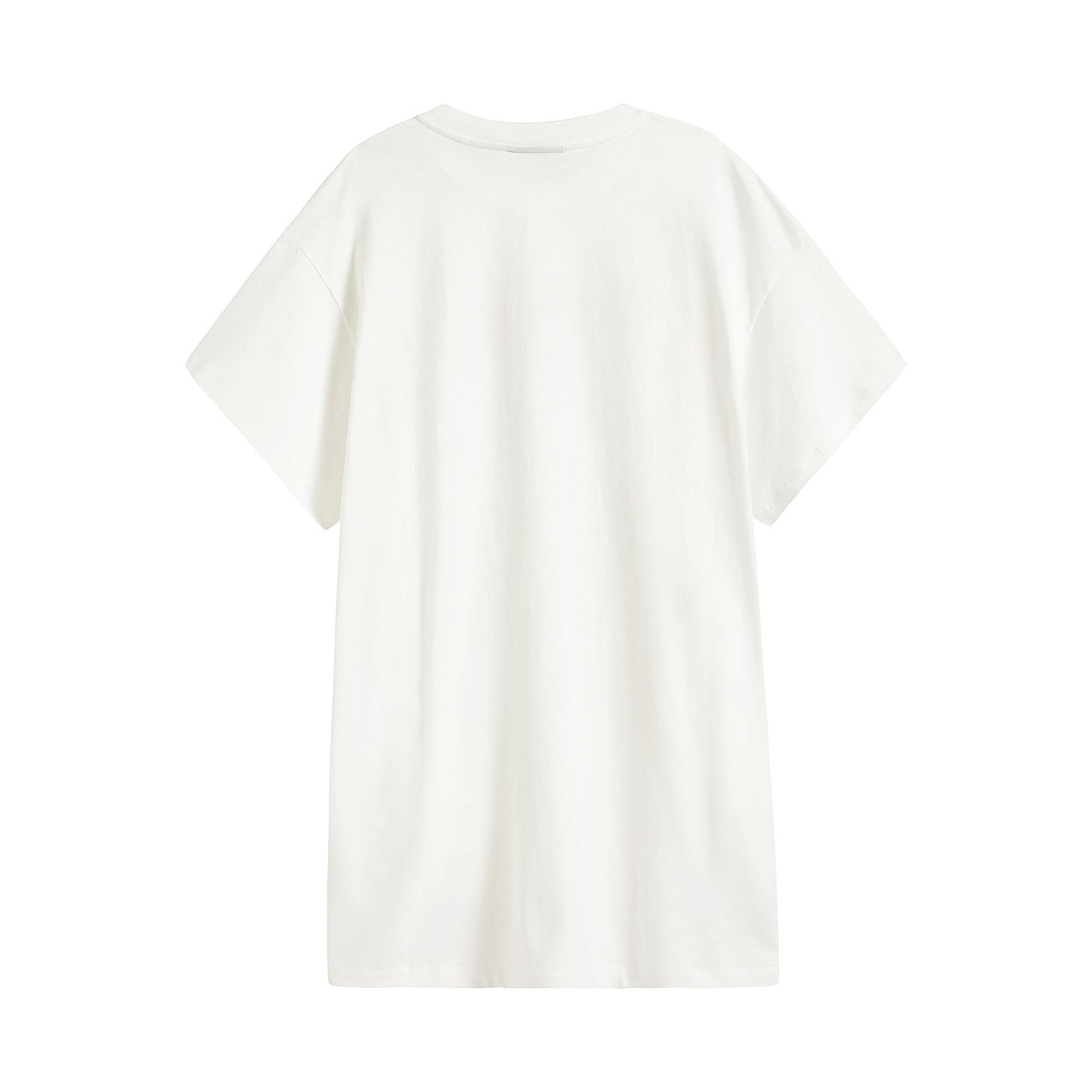 Girls White Logo Cotton Dress