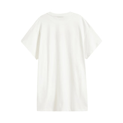 Girls White Logo Cotton Dress