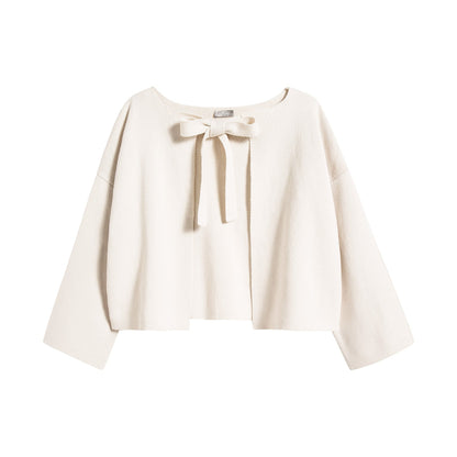 女童白色棉开衫