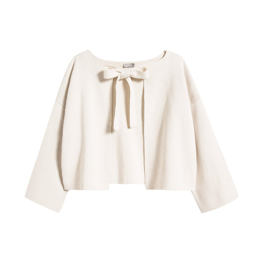 女童白色棉开衫