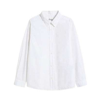 Boys White Cotton Shirt