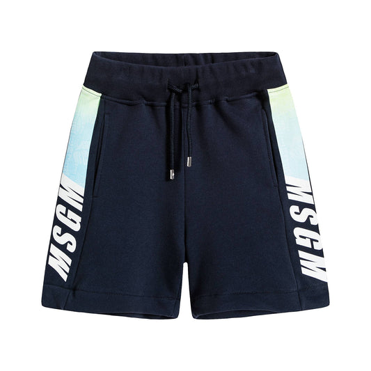 男童黑色Logo棉短裤