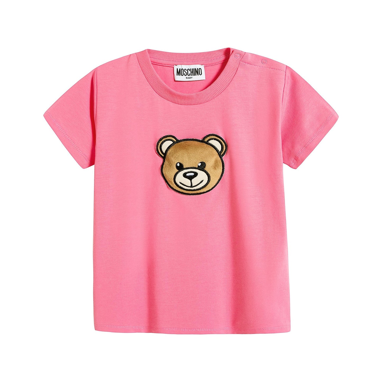 Baby Boys & Girls Pink Cotton T-Shirt