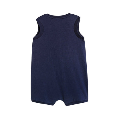 Baby Boys & Girls Navy Cotton Romper