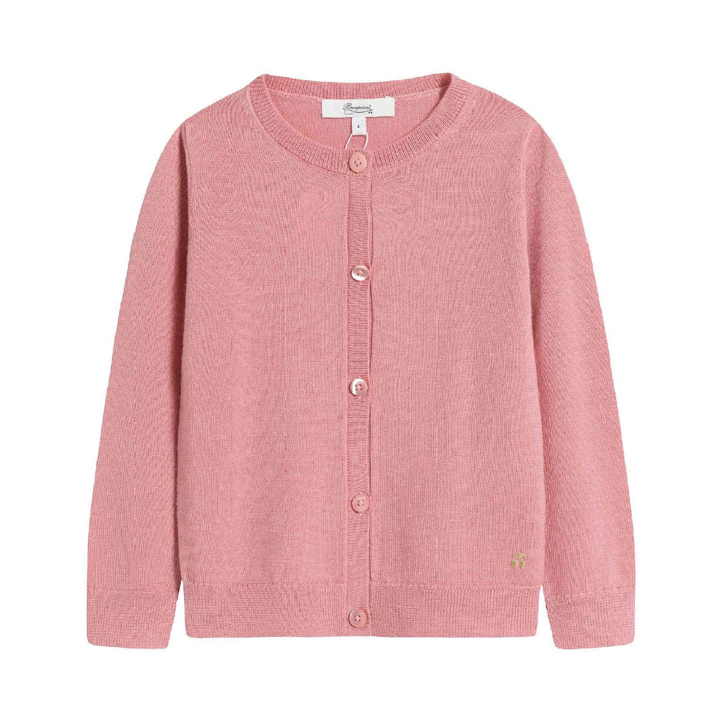 Girls Pink Wool Cardigan