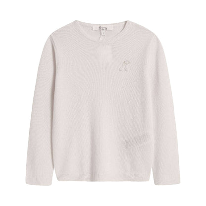 Girls Off White Cashmere Sweatshirt