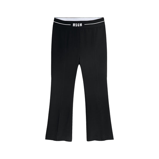 女童黑色Logo长裤