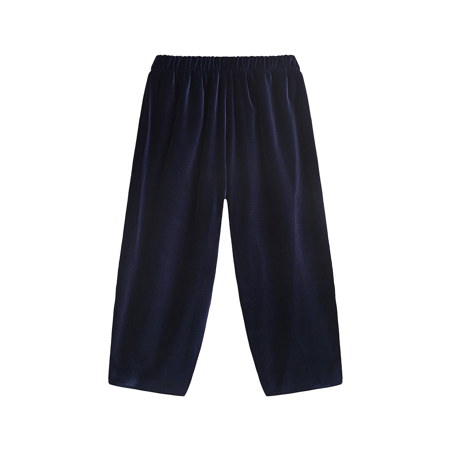 女童深蓝色丝绒长裤