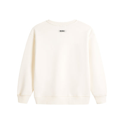 儿童白色Logo棉卫衣