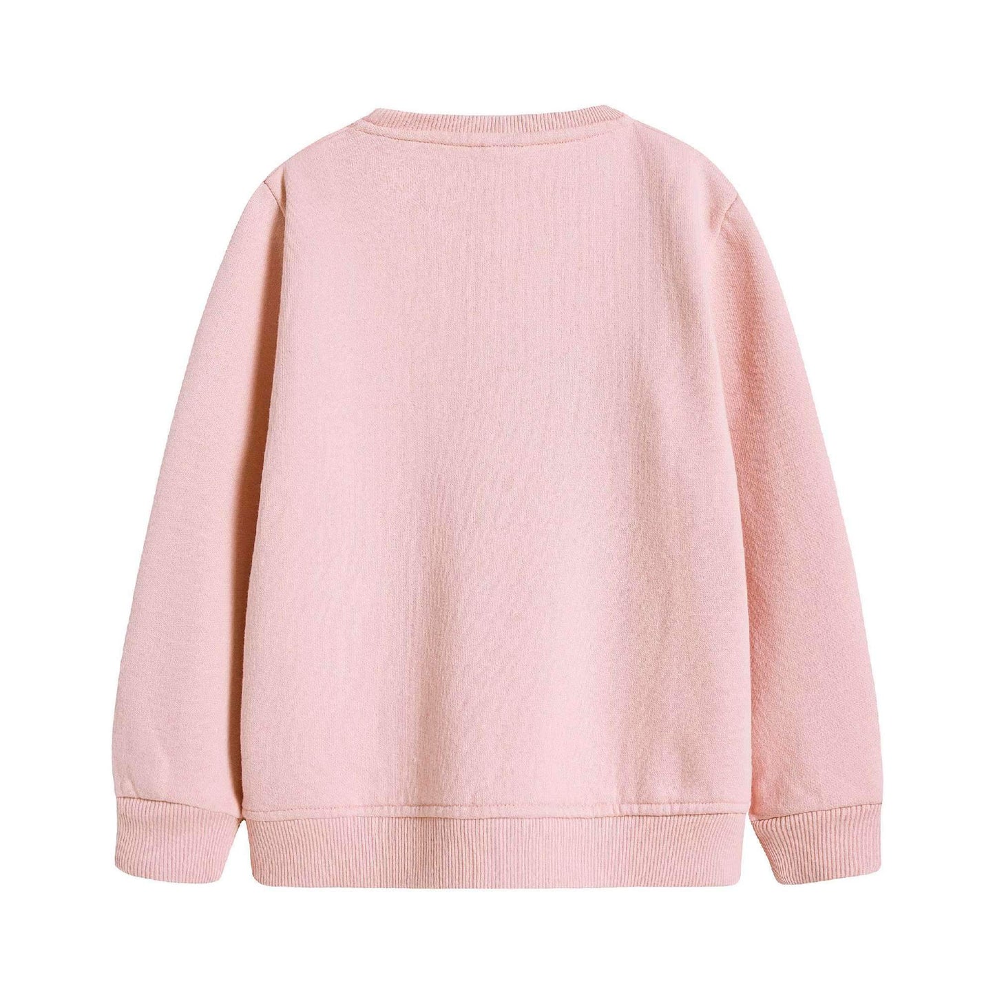 Girls Light Pink Heart Sweatshirt