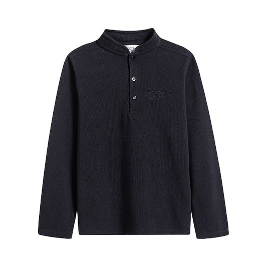 Boys Navy Cotton Poloshirt
