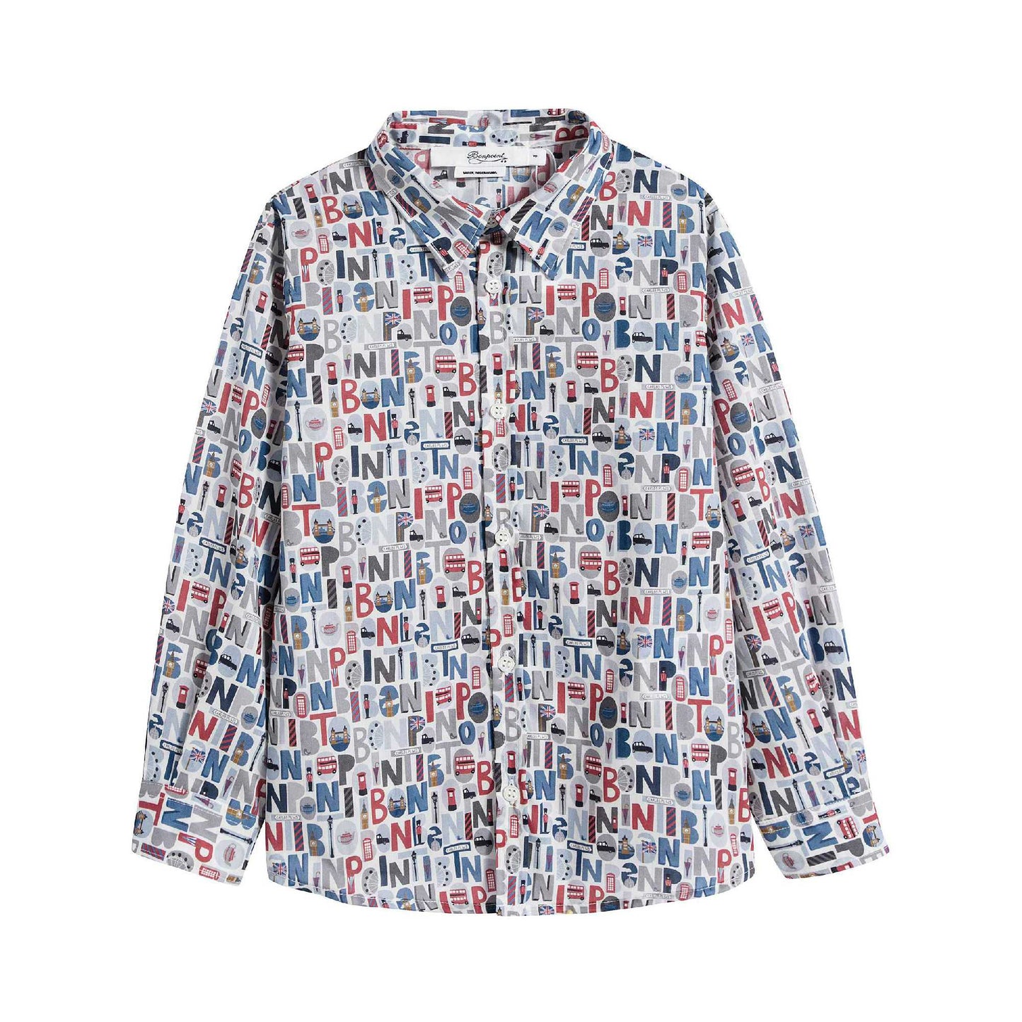 Boys Blue Plaid Cotton Shirt