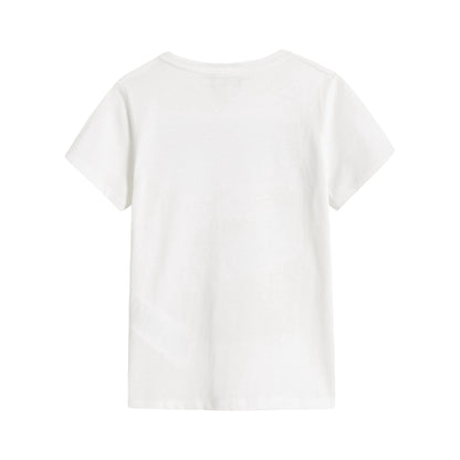 Boys & Girls White Cotton T-Shirt
