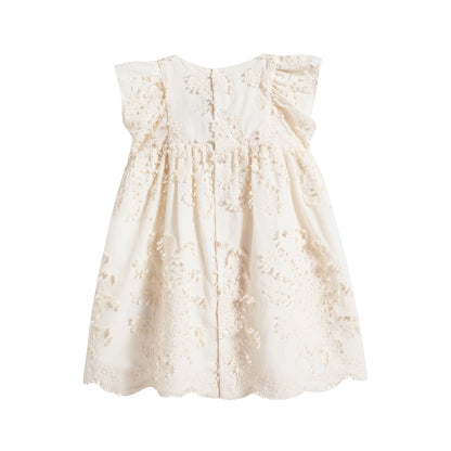 Baby Girls White Embroidered Cotton Dress