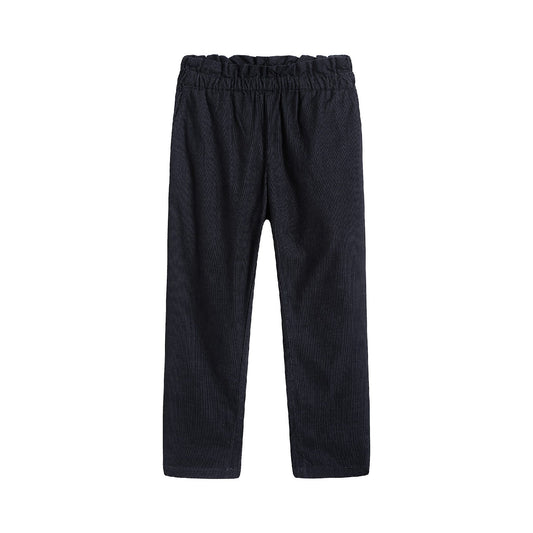 Girls Navy Cotton Pants