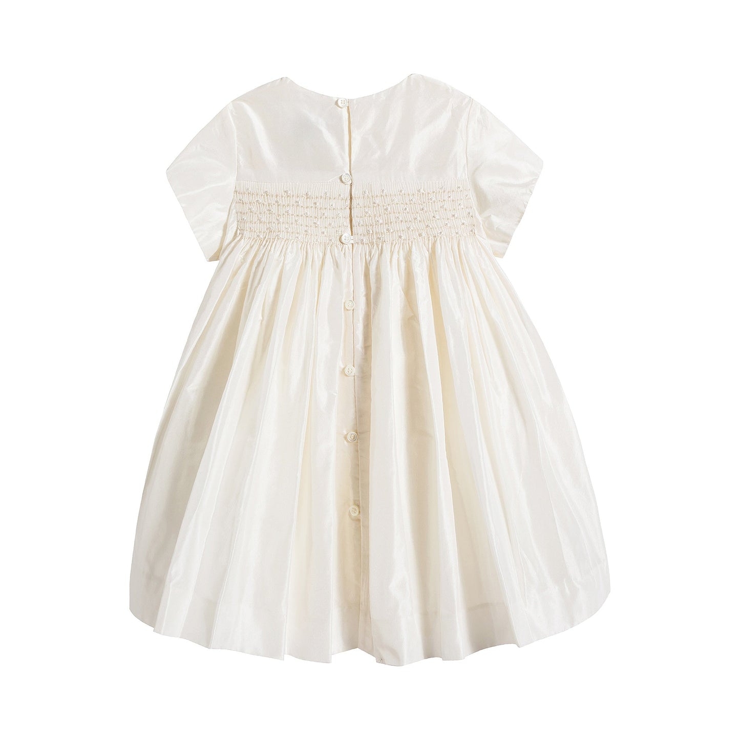 Baby Girls White Silk Dress
