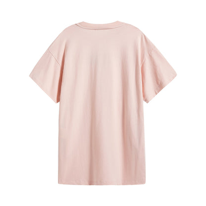 Girls Pink Logo Cotton Dress