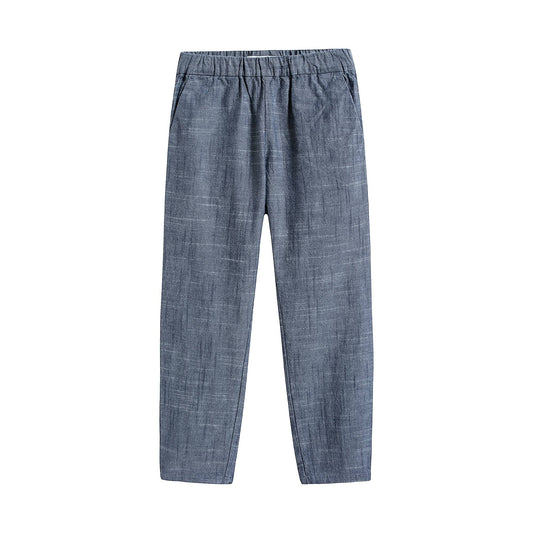 Girls Blue Cotton Trousers