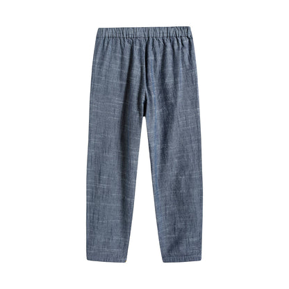 Girls Blue Cotton Trousers