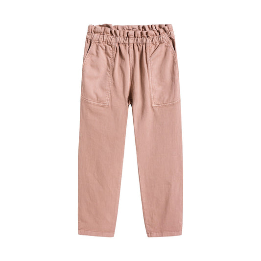 Girls Pink Cotton Trousers