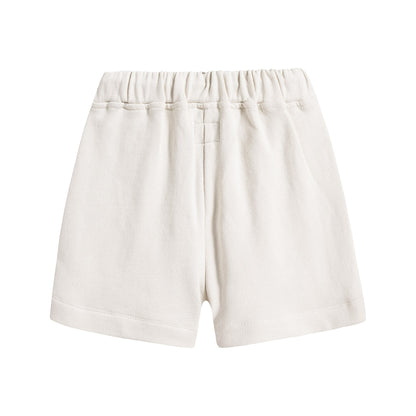 Girls White Cotton Shorts