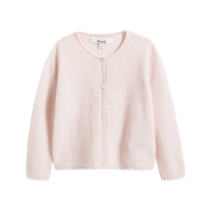 Baby Girls Pink Cashmere Cardigan