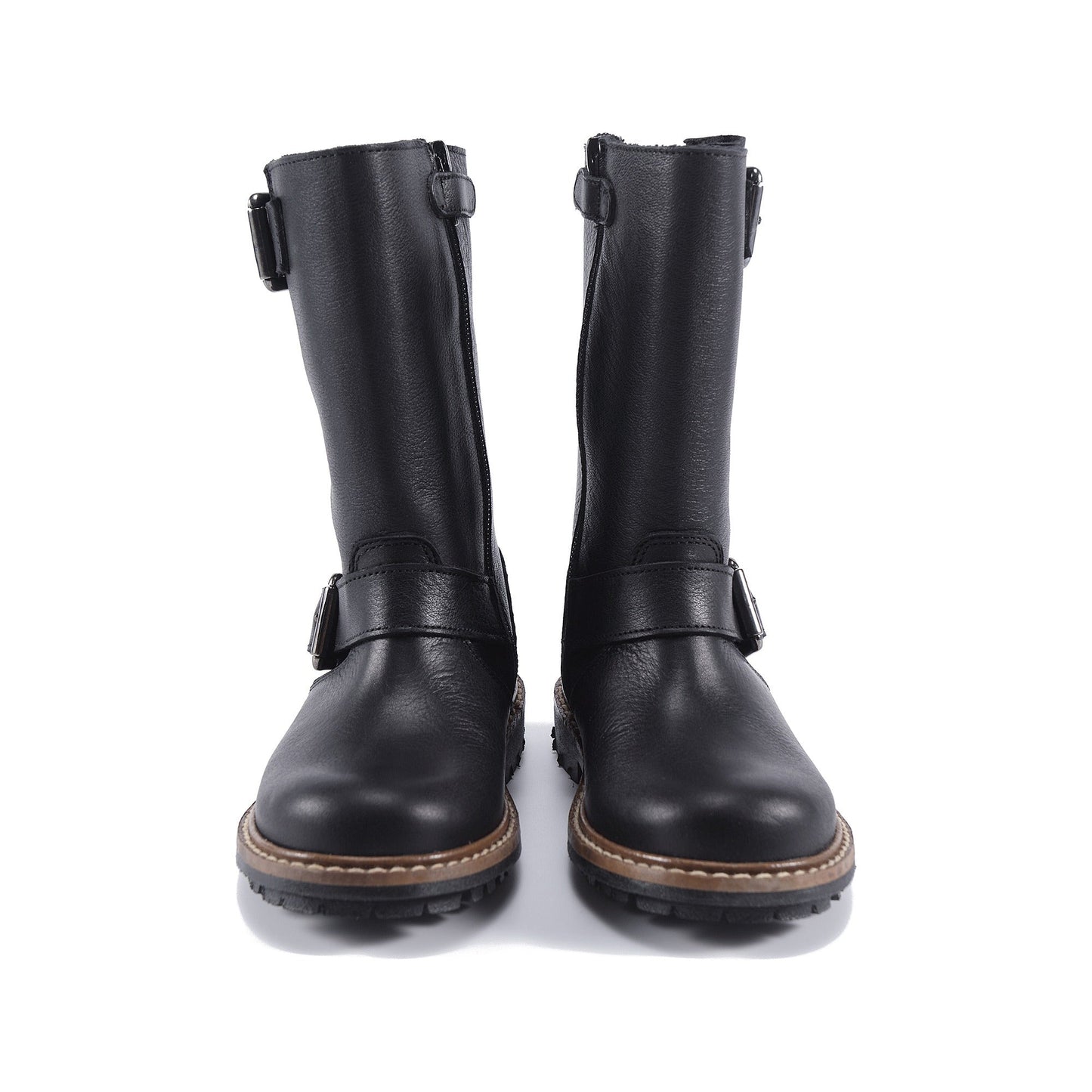 Boys & Girls Black Calf Skin Boots