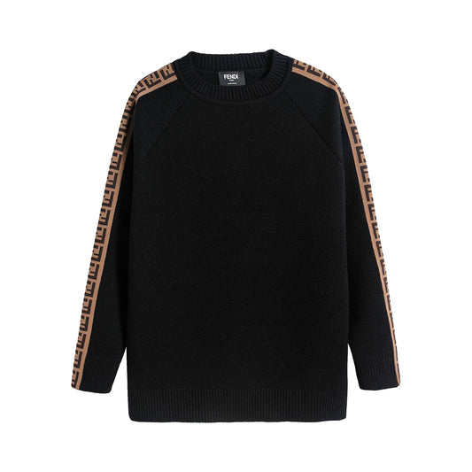 Boys & Girls Black FF Vrigin Wool Sweater