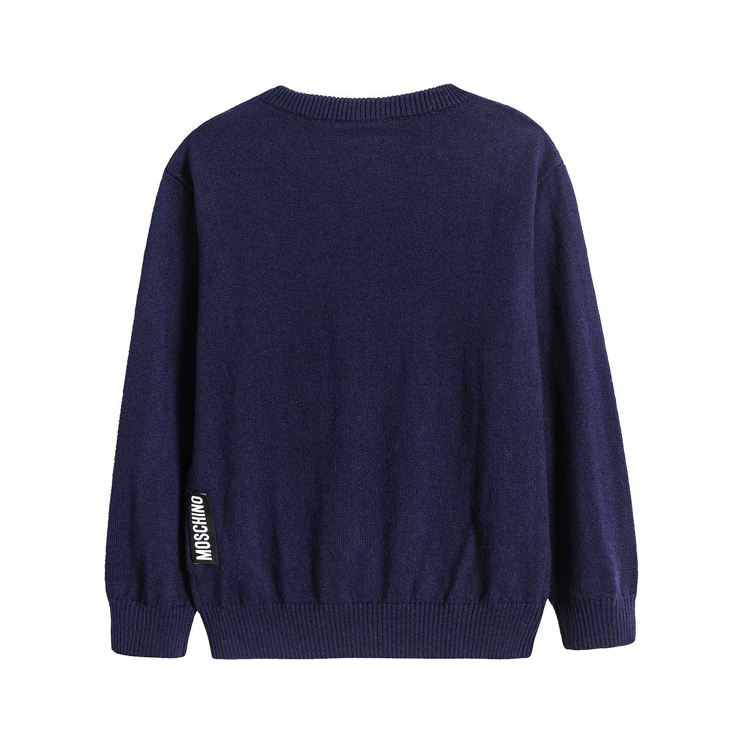 Girls Navy Teddy Bear Jumper