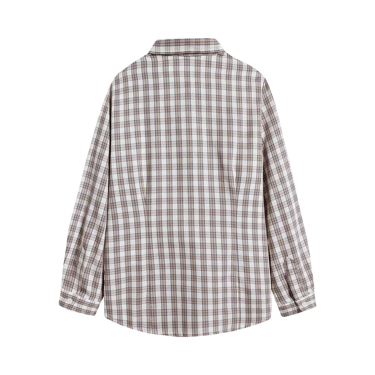 儿童棕色格子衬衫