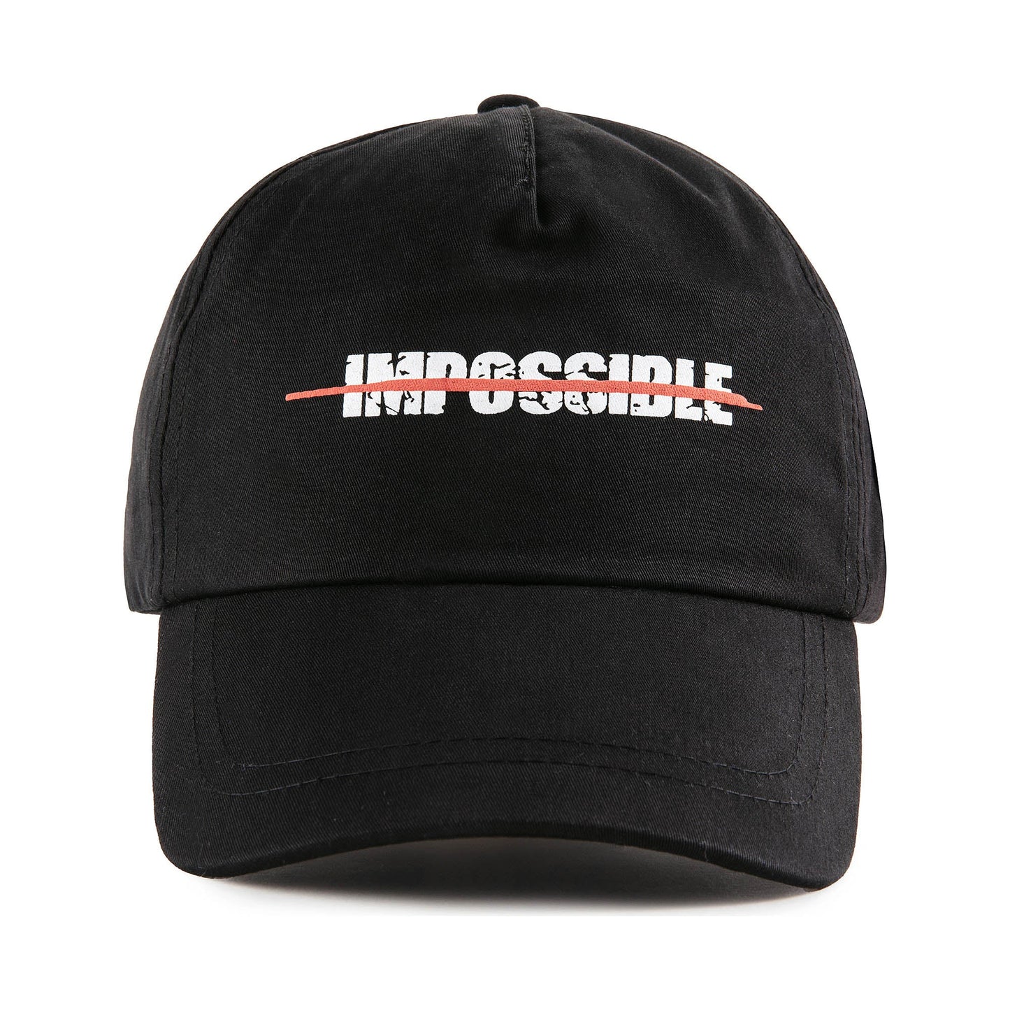 儿童黑色"impossible"棒球帽