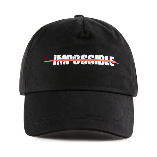儿童黑色"impossible"棒球帽