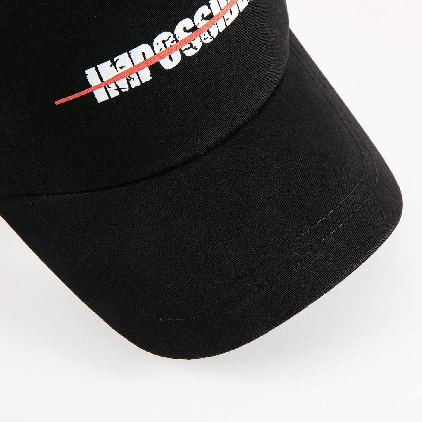儿童黑色"impossible"棒球帽