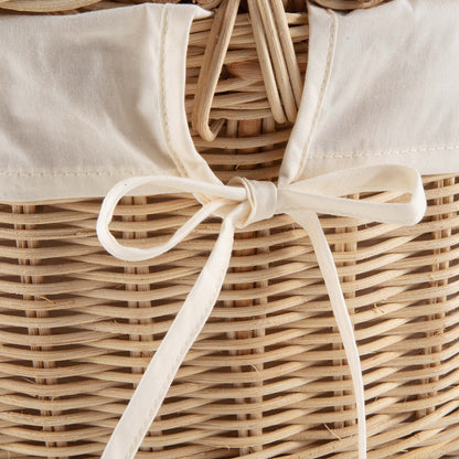 儿童带盖“welcome”复古草编包