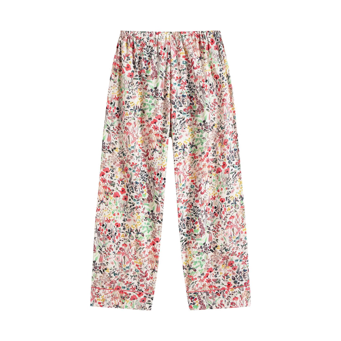 Girls Red Floral Cotton Nightwear Set