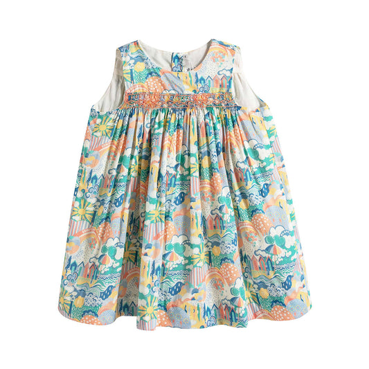 Baby Girls Multicolor Cotton Dress