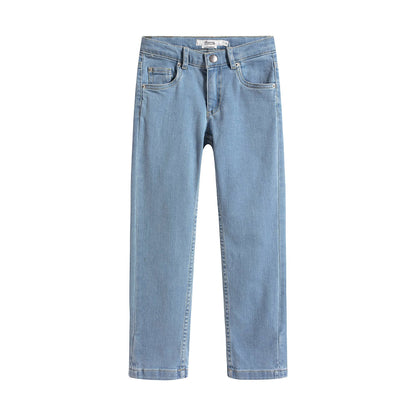 Girls Light Blue Cotton Trousers